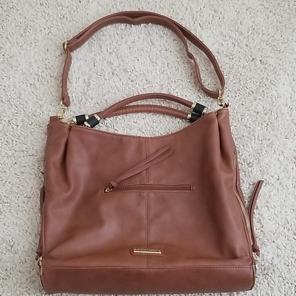 Steve Madden Multi Strap Hobo Bag Lg Cognac